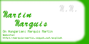 martin marquis business card